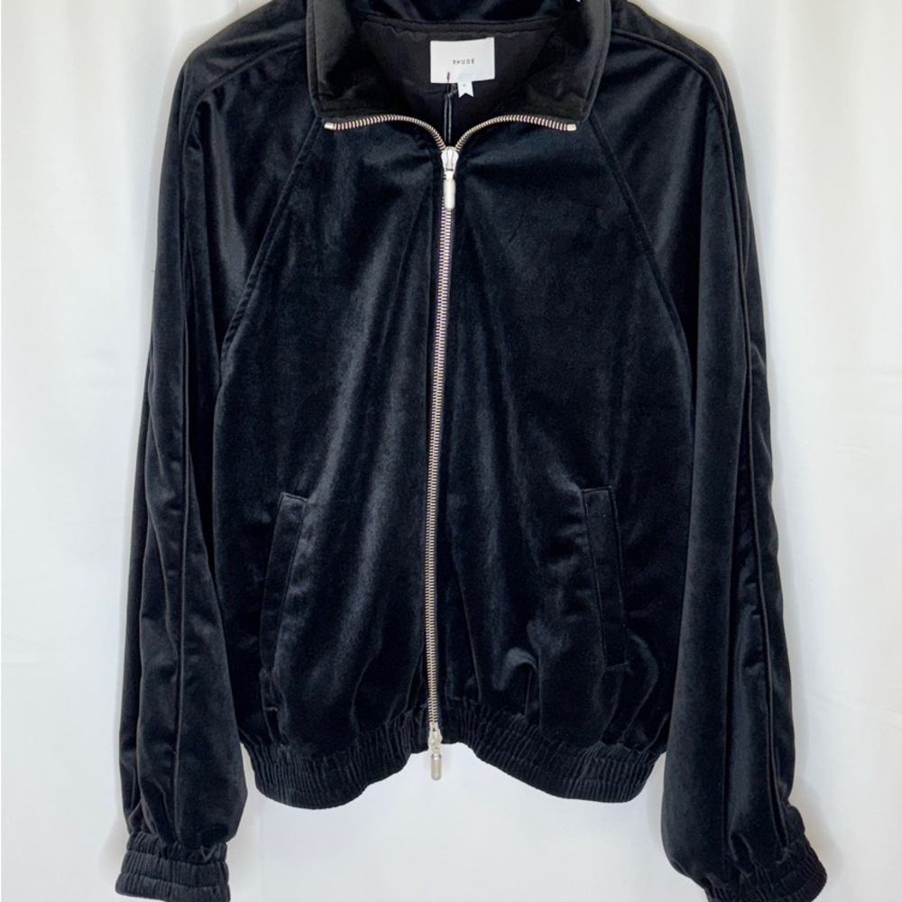 Rhude Black Velvet Bomber Jacket XL